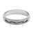 Alliance argent rhodié 4mm diamantee brossée