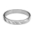 Alliance argent rhodié brossée et striée 3mm