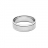 Allliance argent rhodié 6mm chanfrin brillant