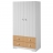 ARMOIRE A-1414 COULEUR BLANCHE ET NATURELLE