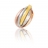 Bague 3 anneaux 3 ors 4 mm