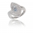 Bague argent et oxydes de zirconium