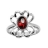 Bague argent<a title='composition florale pour la saint-valentin' href='http://www.familyby.com/boutiques/detailCategorie/4211' style='text-decoration:none; color:#333'><strong> fleur</strong></a> ambre véritable