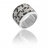 Bague argent oxydes noirs et blancs