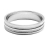 Bague argent rhodié 5mm diamantee sablee