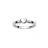 Bague argent rhodie et diamant coeur taille 50 (50.52.54.56.58)