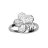Bague petite<a title='composition florale pour la saint-valentin' href='http://www.familyby.com/boutiques/detailCategorie/4211' style='text-decoration:none; color:#333'><strong> fleur</strong></a> filigrane sans pierre argent 48.50.52.54.56.