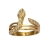 Bague plaqué or serpent et pierres blanches