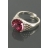 Bague rose argenté cristal