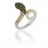 Bague serpent argent et oxydes