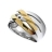 Bague tressé bicolore