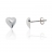 Boucles d'oreille argent coeur