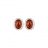 Boucles d'oreille argent et ambre véritable forme cabochon