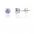 BOUCLES D'OREILLE ARGENT ET OXYDE VIOLET