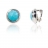 BOUCLES D'OREILLE ARGENT ET TURQUOISE COLLECTION ELLE JEWELRY