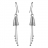 Boucles d'oreille argent pendant chainettes et petites boules