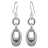 Boucles d'oreille argent rhodié fermoir crochet