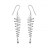 Boucles d'oreille argent rhodié pendant torsade tourbillonnante