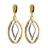 Boucles d'oreille bicolore duo ovale