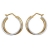 Boucles d'oreille créoles doubles bicolore