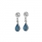 Boucles d'oreille goutte bleu ciel + clou oxyde blanc