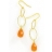 Boucles d'oreille goutte orange