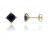 Boucles d'oreille or et oxyde noir