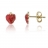 Boucles d'oreille or fraise