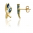 BOUCLES D'OREILLE OR SAPHIR ET DIAMANT