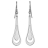 Boucles d'oreille pendante fermoir crochet argent rhodié