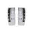 Boucles d'oreille style creole argent rhodié demi rail pierres b