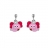 Boucles d'oreille tige argent rhodié enfant elephant rose