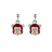 Boucles d'oreille tige argent rhodié enfant tete de singe maron