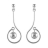 Boucles d'oreilles argent avec boule fermoir tige