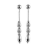 Boucles d'oreilles argent boules et boules givrées fermoir tige