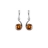 Boucles d'oreilles argent enroulées boule ambre véritable