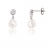 Boucles d'oreilles argent oxyde et perle