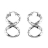 Boucles d'oreilles argent style créole forme 8