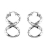 Boucles d'oreilles argent style créole forme 8