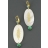 Boucles d'oreilles CALVI turquoises ovale nacre