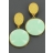 Boucles d'oreilles clip rondes jade