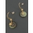 Boucles d'oreilles courte médaille ANGELS