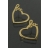 Boucles d'oreilles Fausse candeur coeur doré pm
