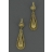 Boucles d'oreilles Longues ALEXANDRIE Bronze