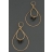 Boucles d'oreilles Longues IMAN Bleu