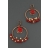 Boucles d'oreilles LUDIVINE Rouge