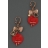 Boucles d'oreilles LUDIVINE Rouge