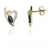 Boucles d'oreilles or diamant et saphir