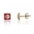 Boucles d'oreilles or drapeau tunisien