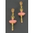 Boucles d'oreilles Roses strass Pas de deux